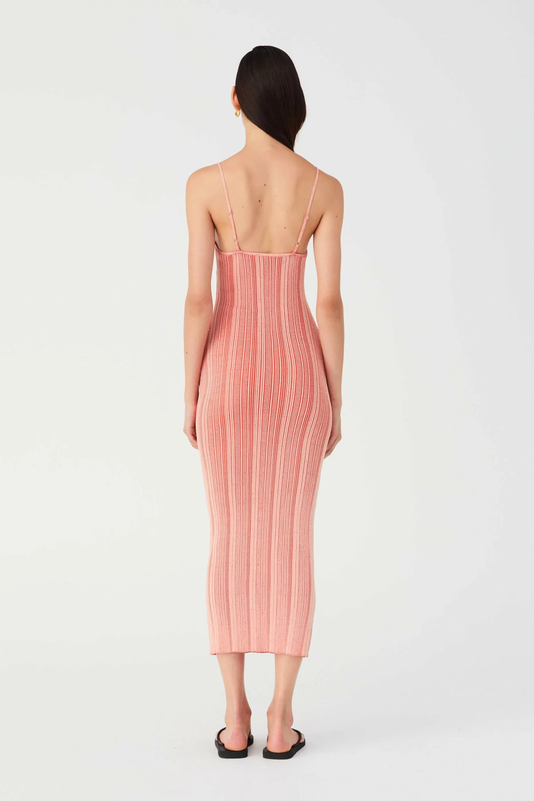 NIKO RIB KNIT MIDI DRESS