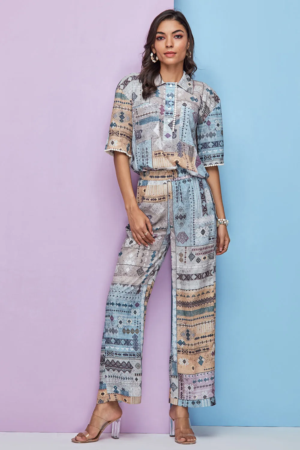 Nimo Pocket Square Co-ord Set