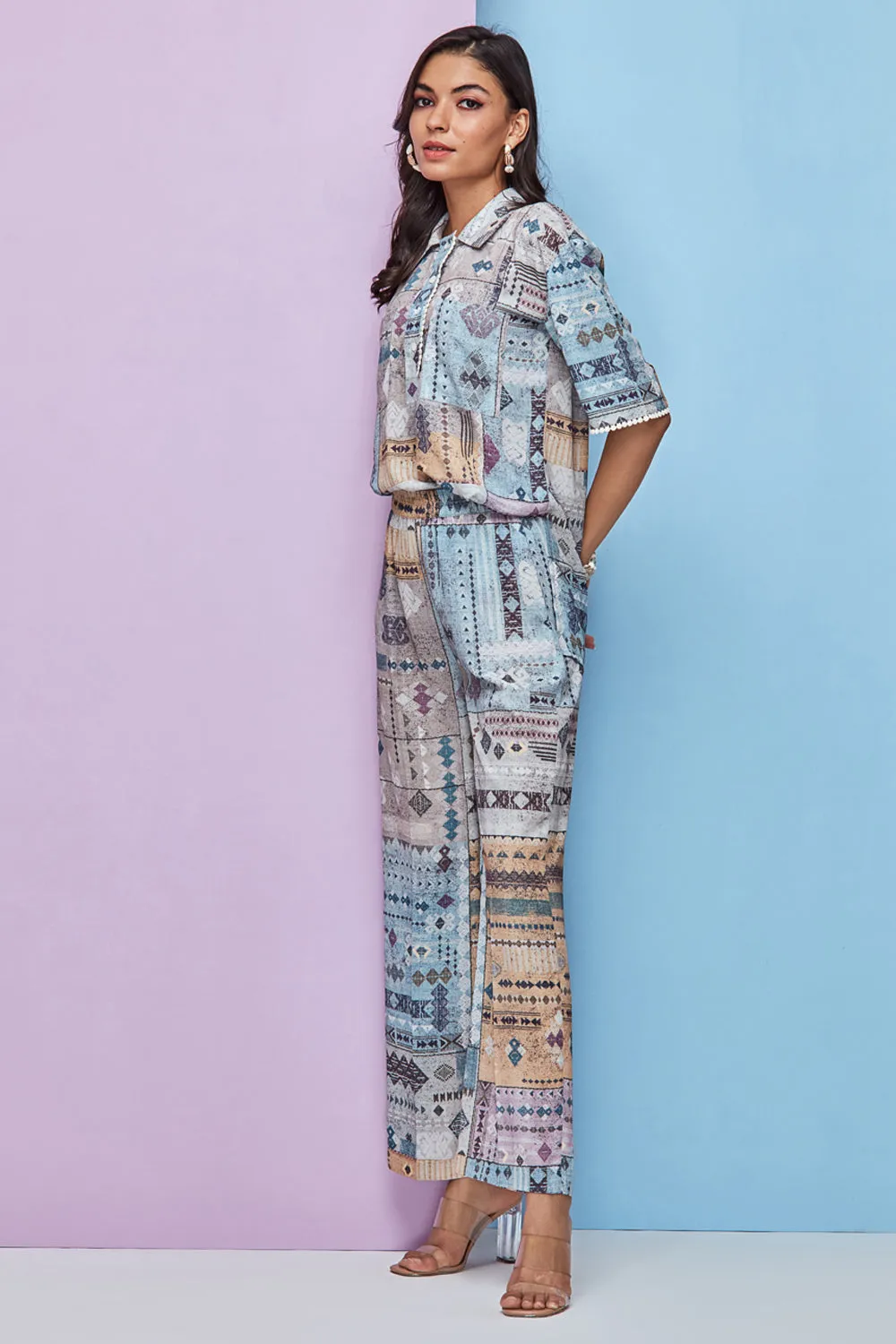 Nimo Pocket Square Co-ord Set