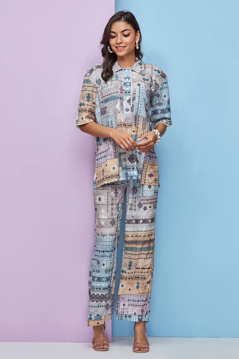 Nimo Pocket Square Co-ord Set