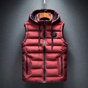Noah | Trendy Long Sleeveless Hooded Vest for Men