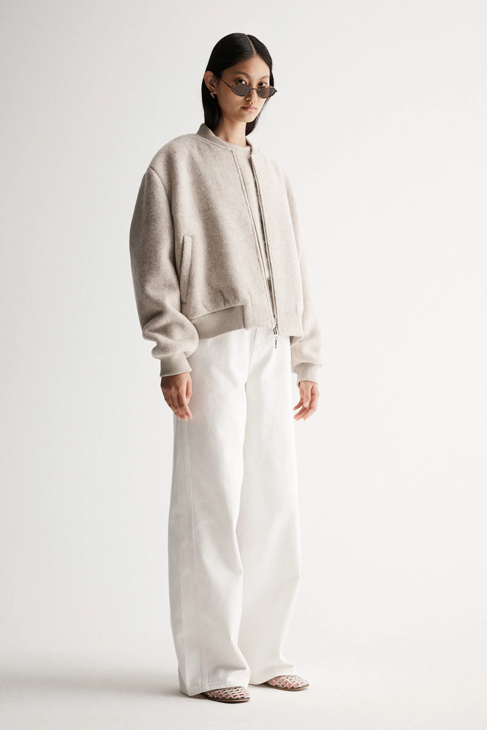 Nonnie Wool Bomber Jacket