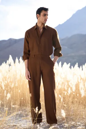 Nyoma Woollen Shirt - Man & Nyoma Woollen Pants  - Man (Maple)