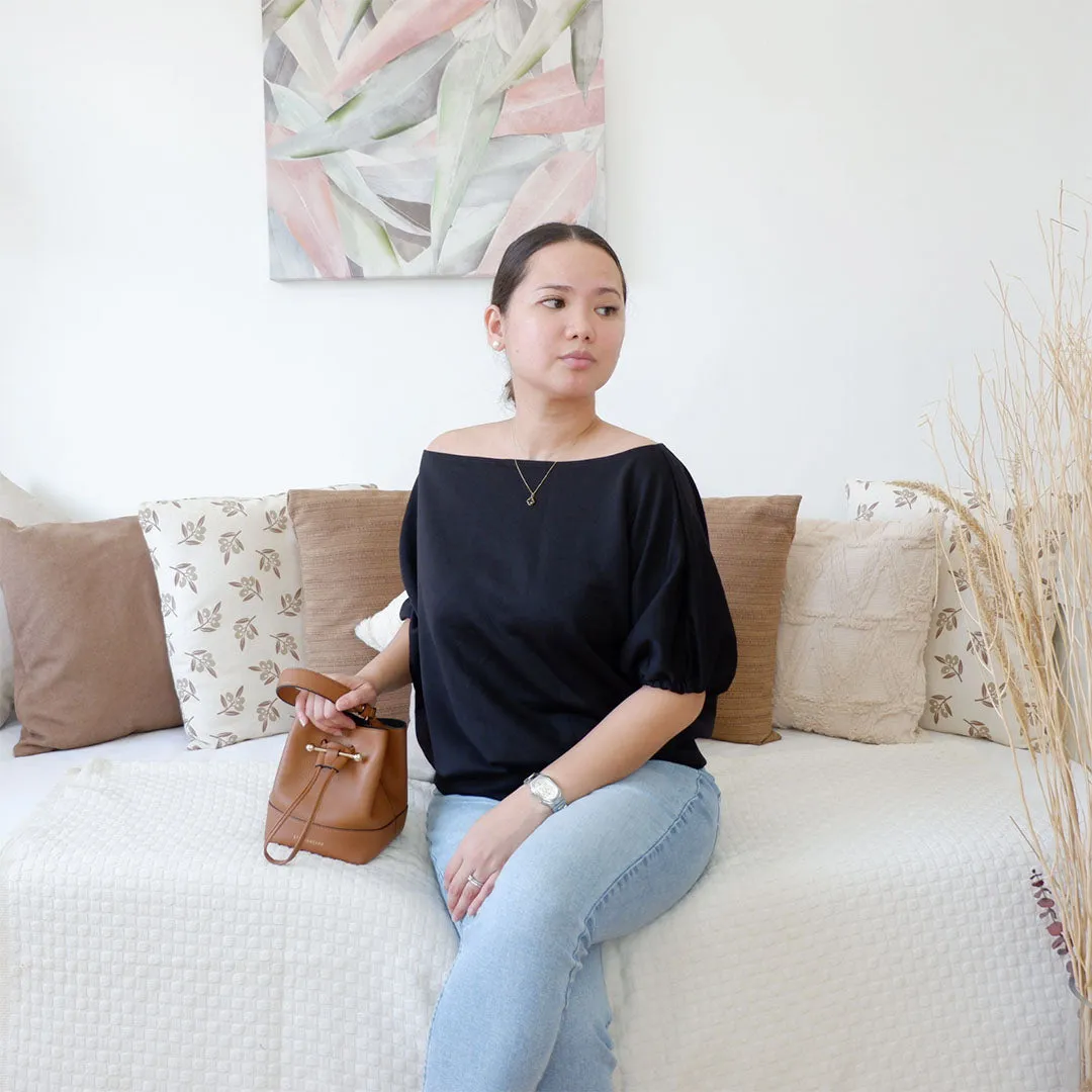 Off Shoulder Bubble Sleeves