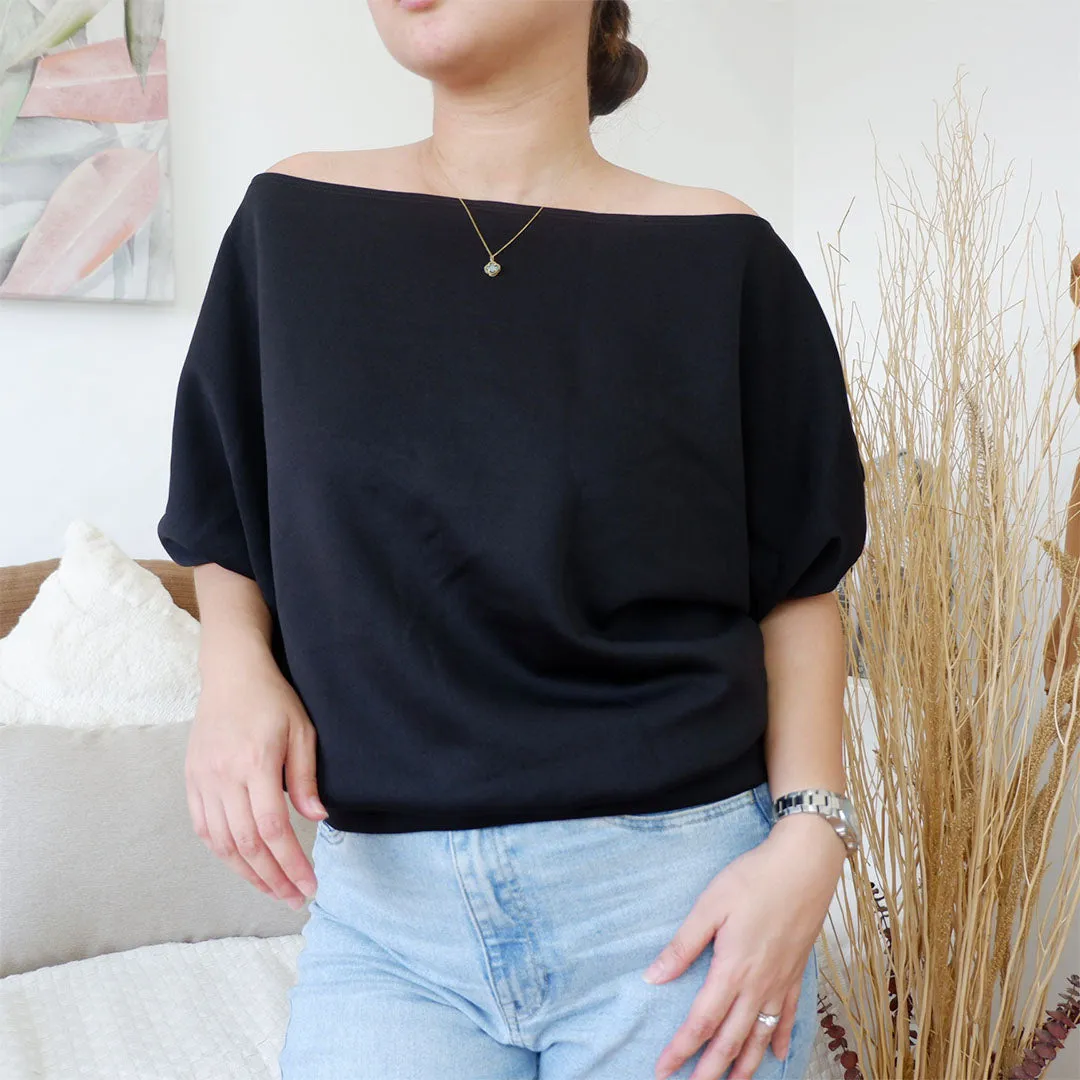 Off Shoulder Bubble Sleeves