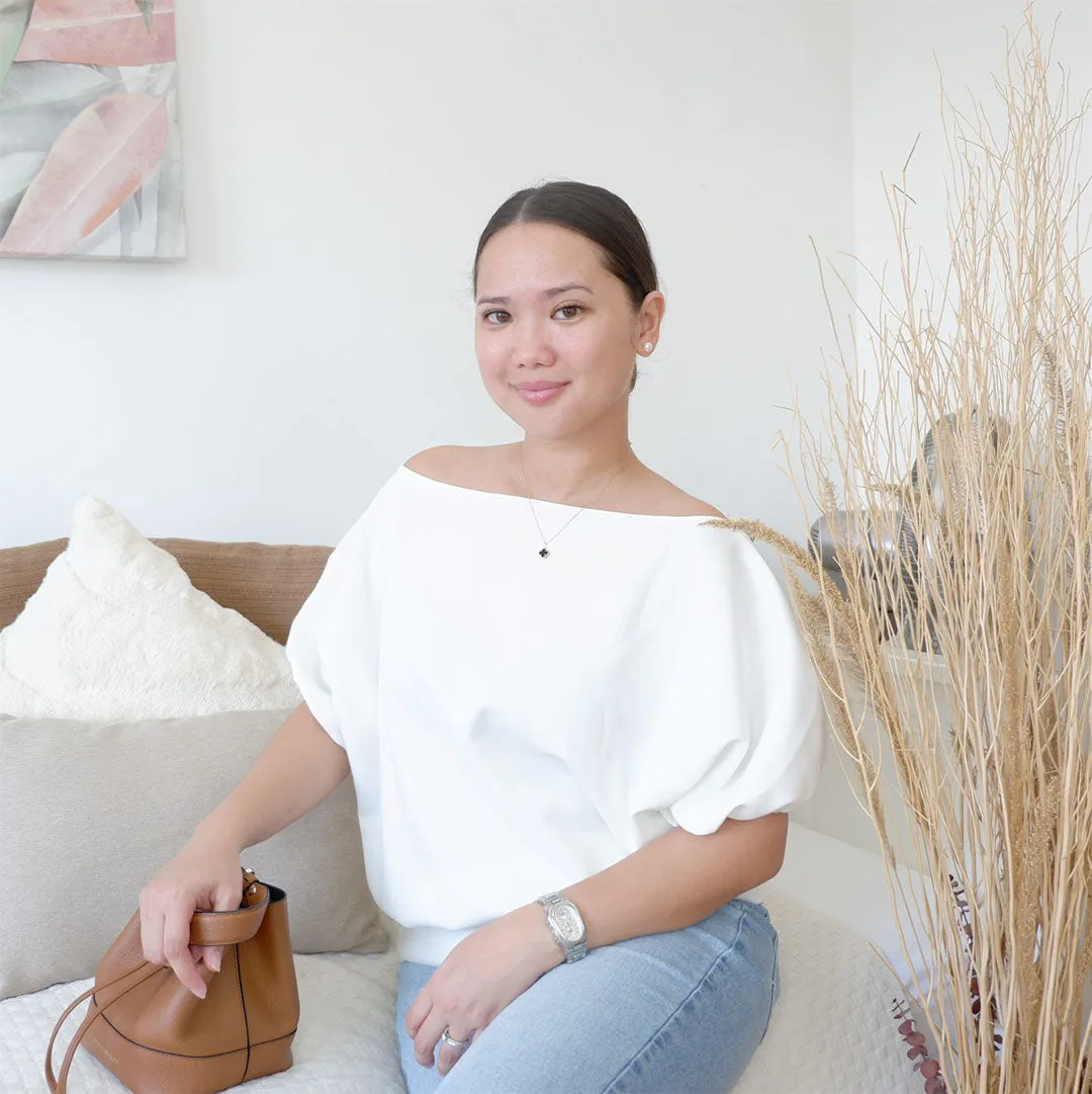 Off Shoulder Bubble Sleeves