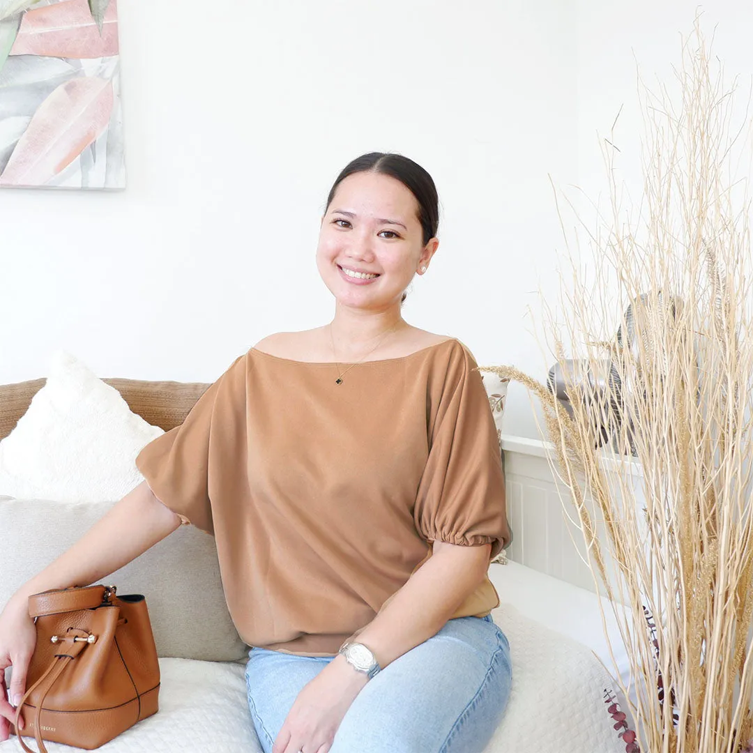 Off Shoulder Bubble Sleeves