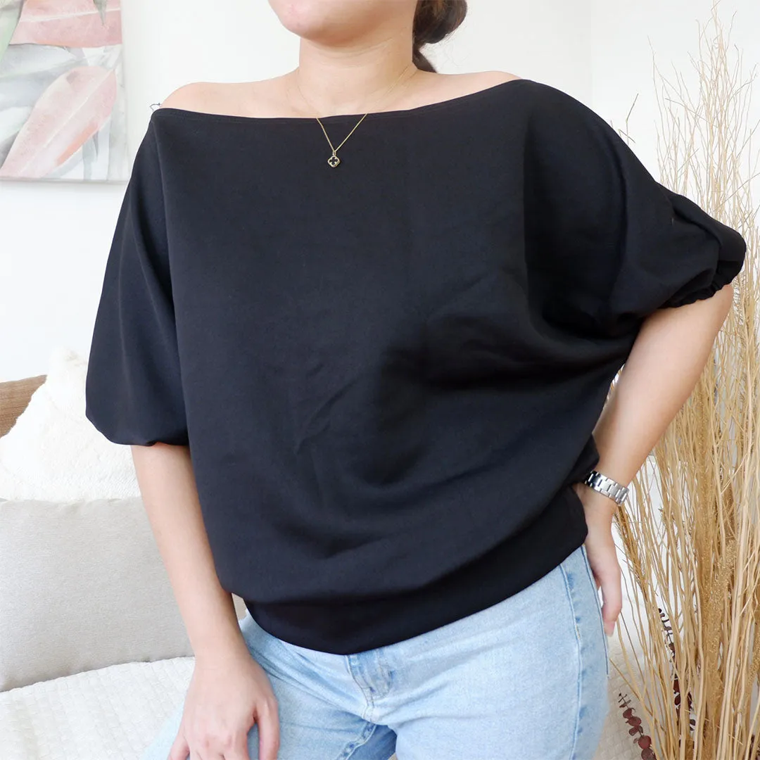 Off Shoulder Bubble Sleeves