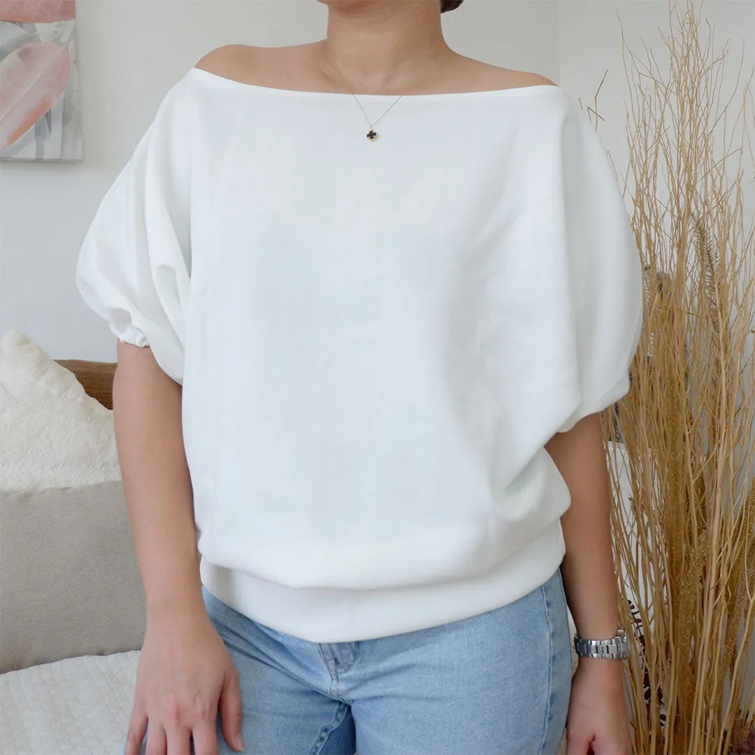 Off Shoulder Bubble Sleeves