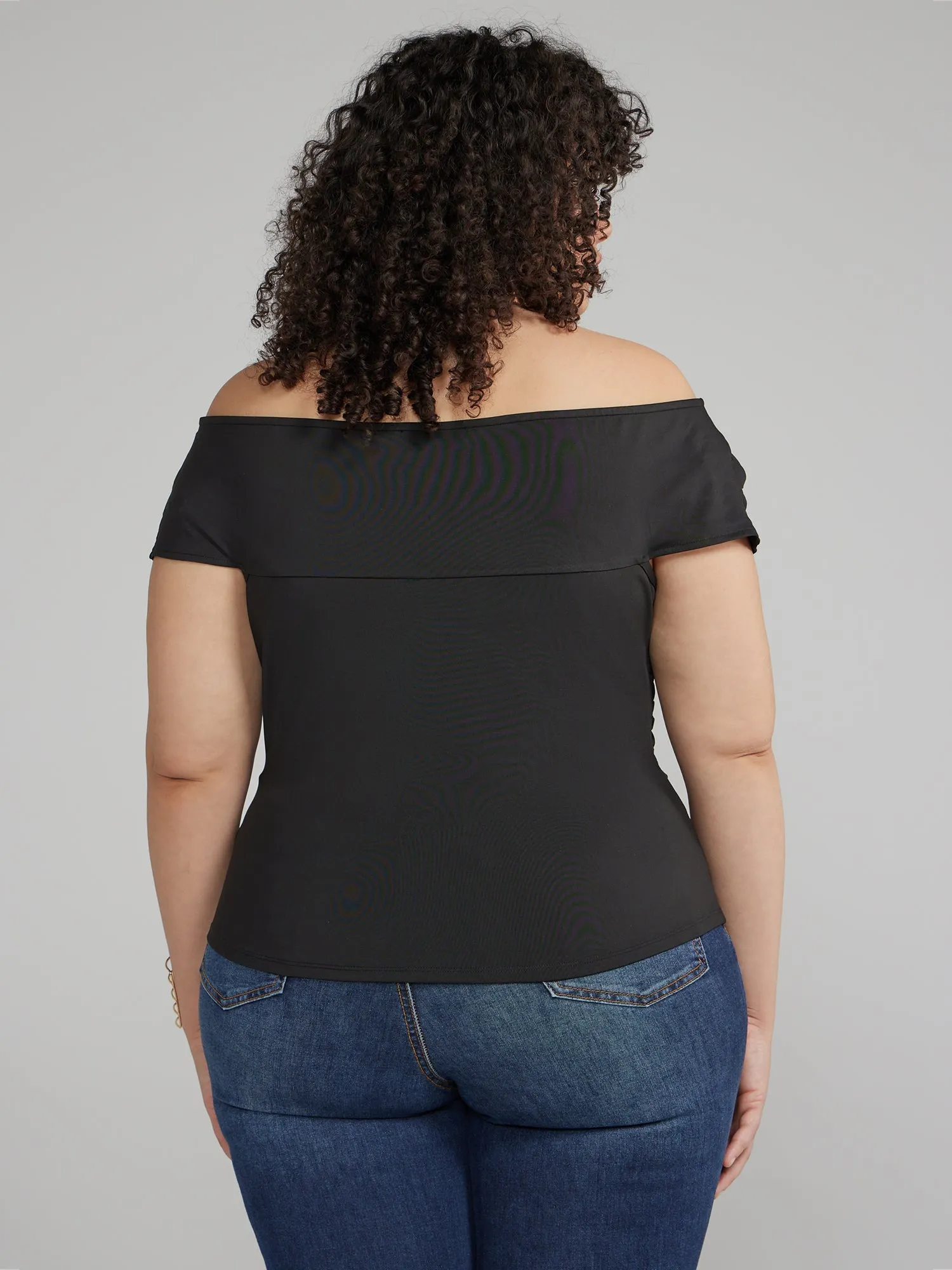 Off Shoulder Knot Front Top