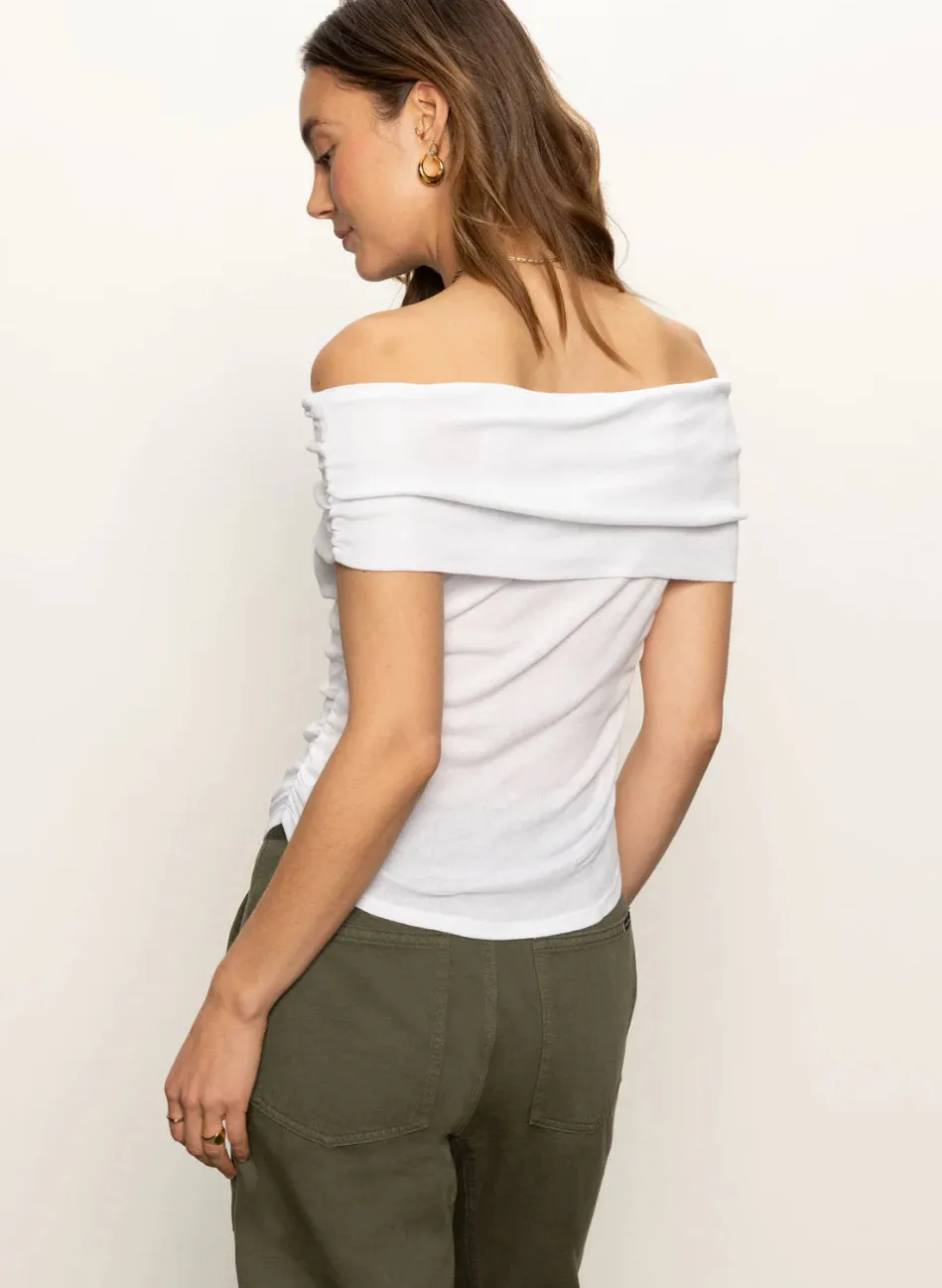 Off Shoulder Ribbed Tee