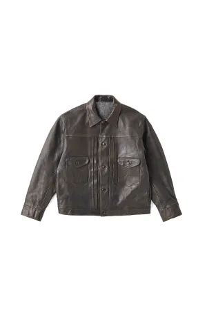 Old Joe PATINA HORSE-HIDE JEAN JACKET (PATINA BROWN)