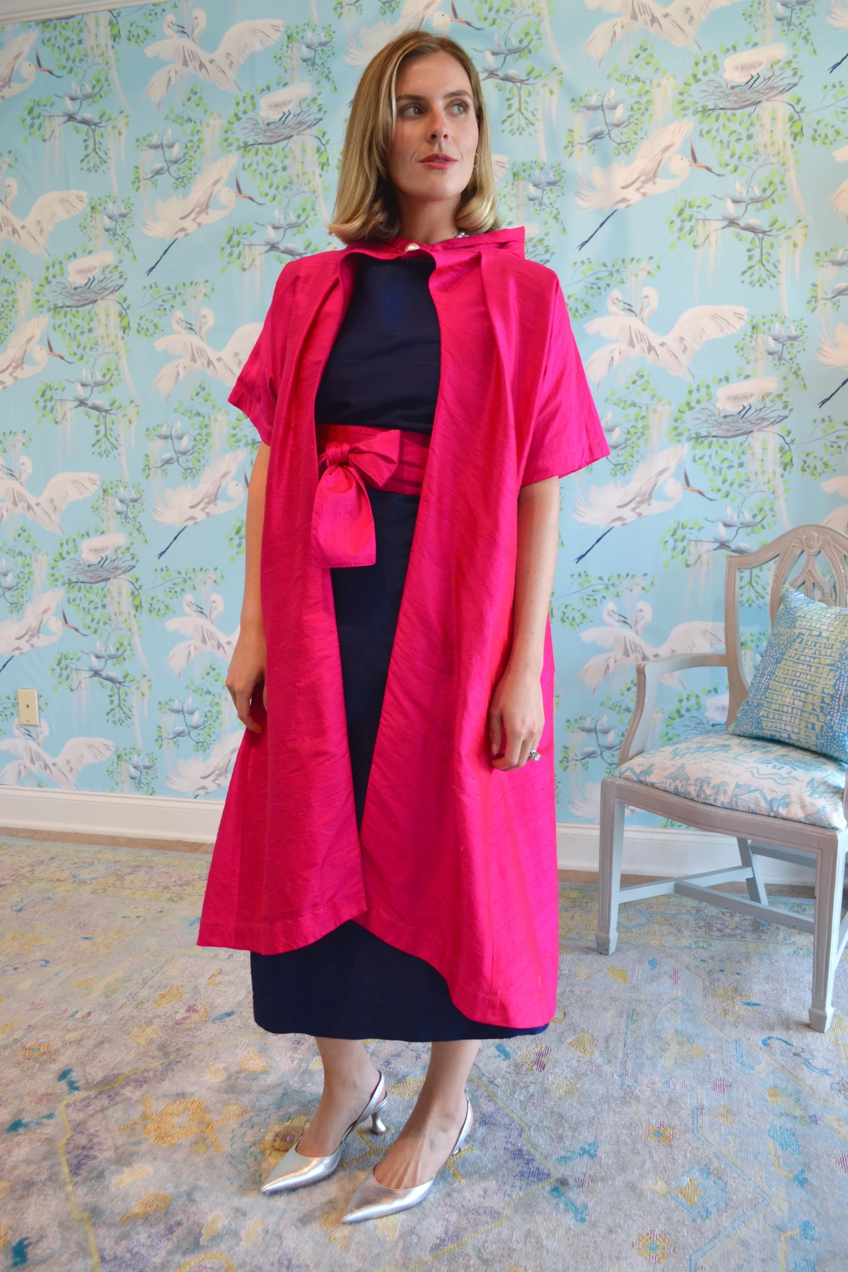 Opera Cloak in Silk Dupioni- 7 Colors