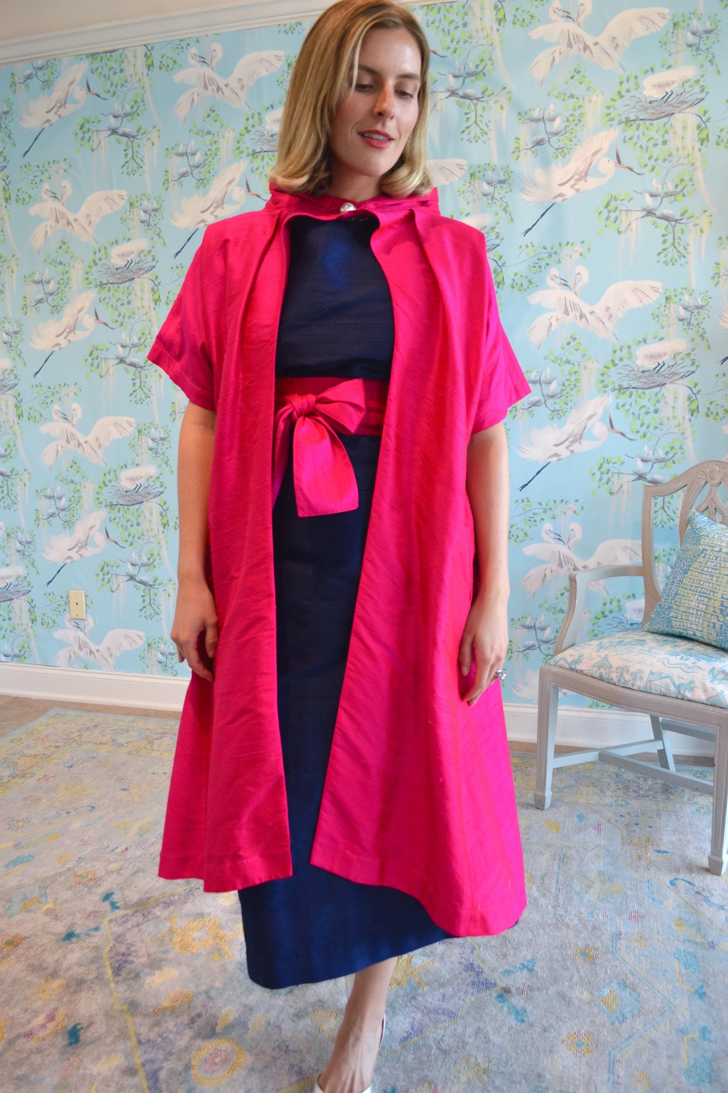 Opera Cloak in Silk Dupioni- 7 Colors