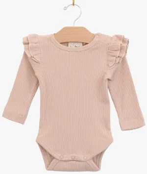 ORGANIC BLEND FLUTTER SLEEVE BODYSUIT