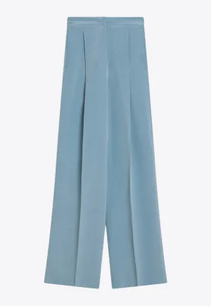 Origano Wide-Leg Silk Tailored Pants