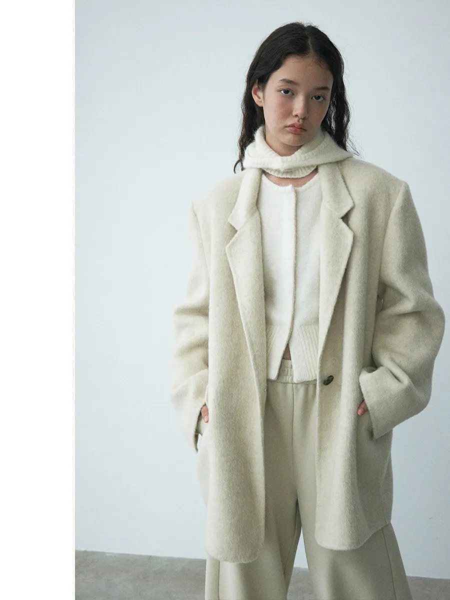 Oversized Wool Blend Coat