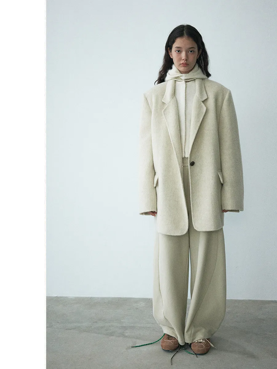 Oversized Wool Blend Coat