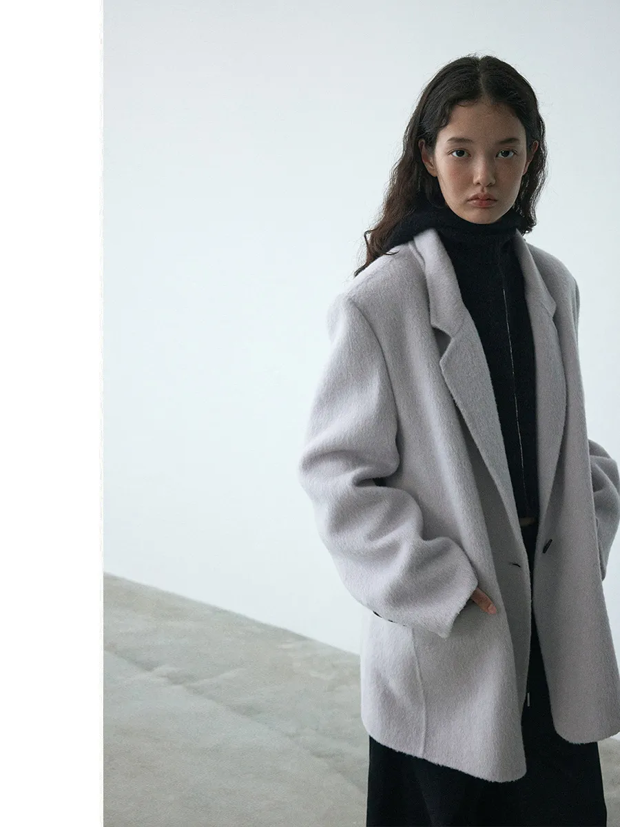 Oversized Wool Blend Coat