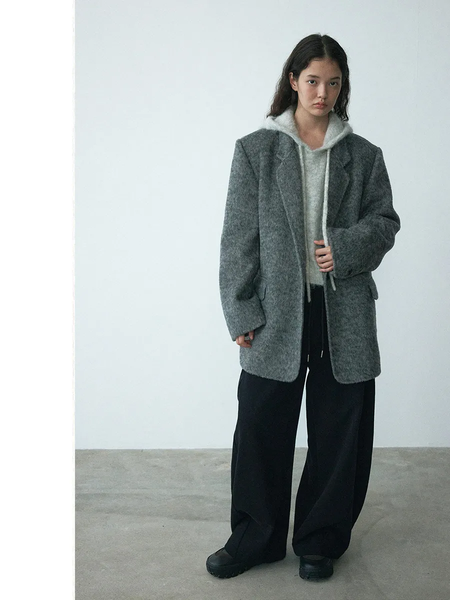 Oversized Wool Blend Coat