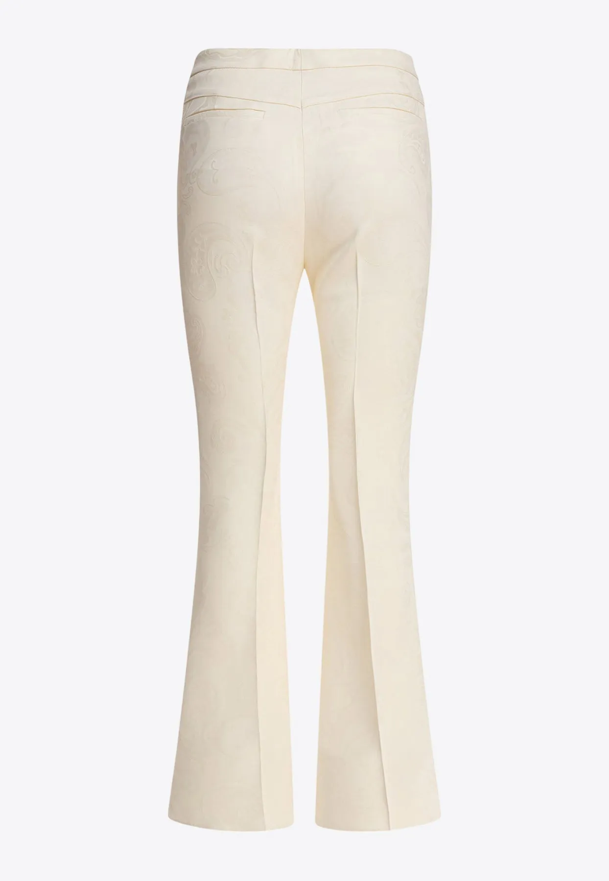 Paisley-Jacquard Tailored Pants
