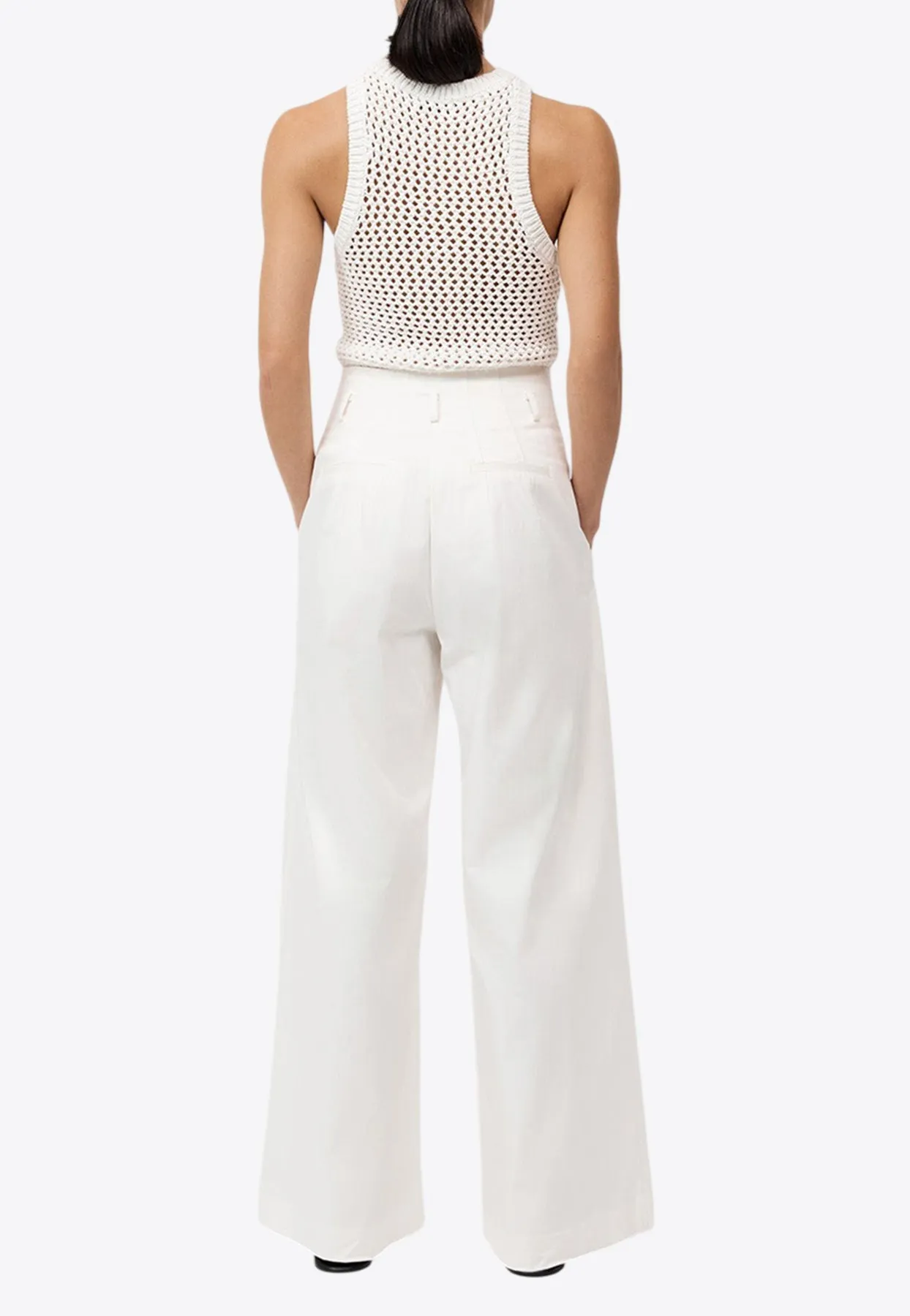 Paperbag Waist Wide-Leg Pants
