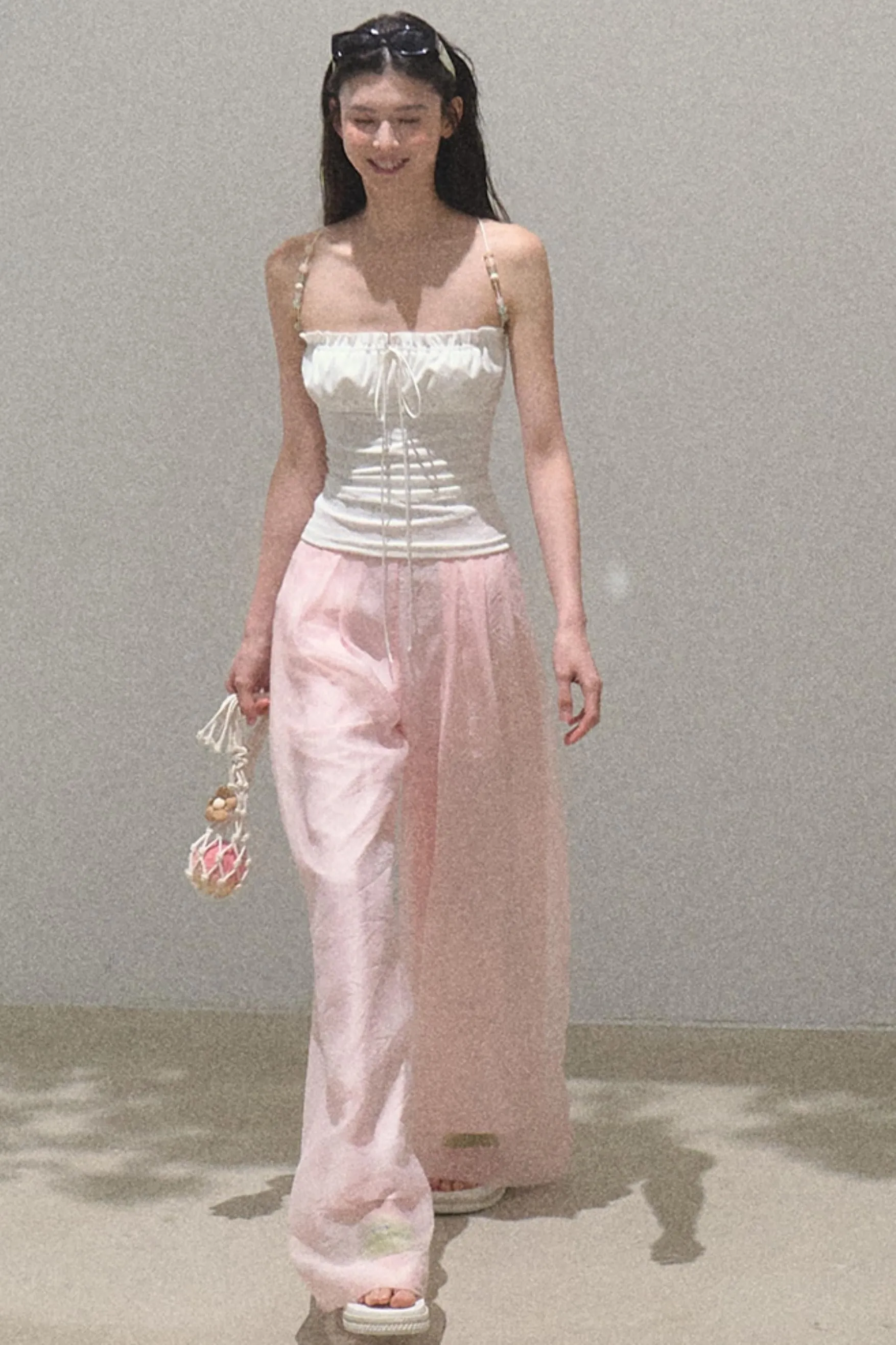 Pearlescent Wide Leg Trousers