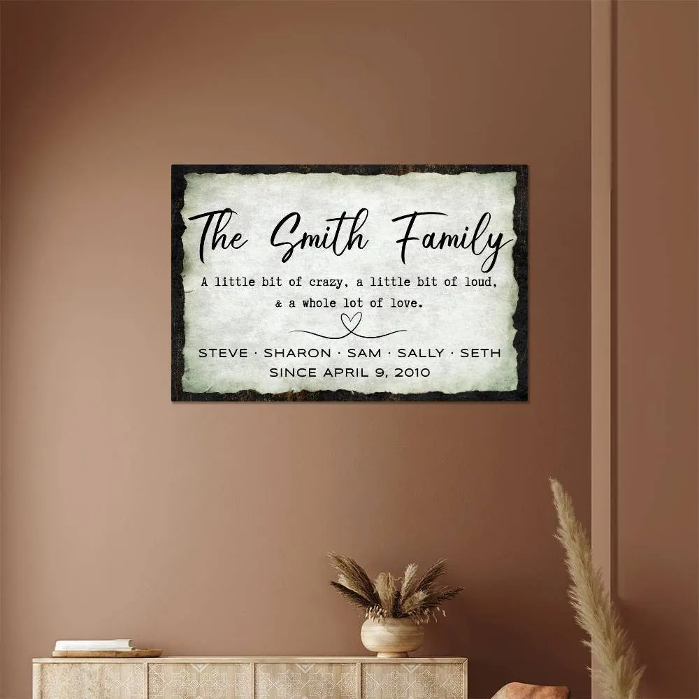 Personalized Modern Farmhouse Metal Sign – Custom Family Wall Art