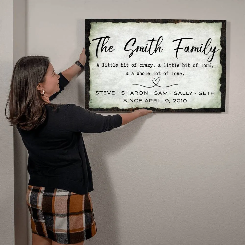 Personalized Modern Farmhouse Metal Sign – Custom Family Wall Art