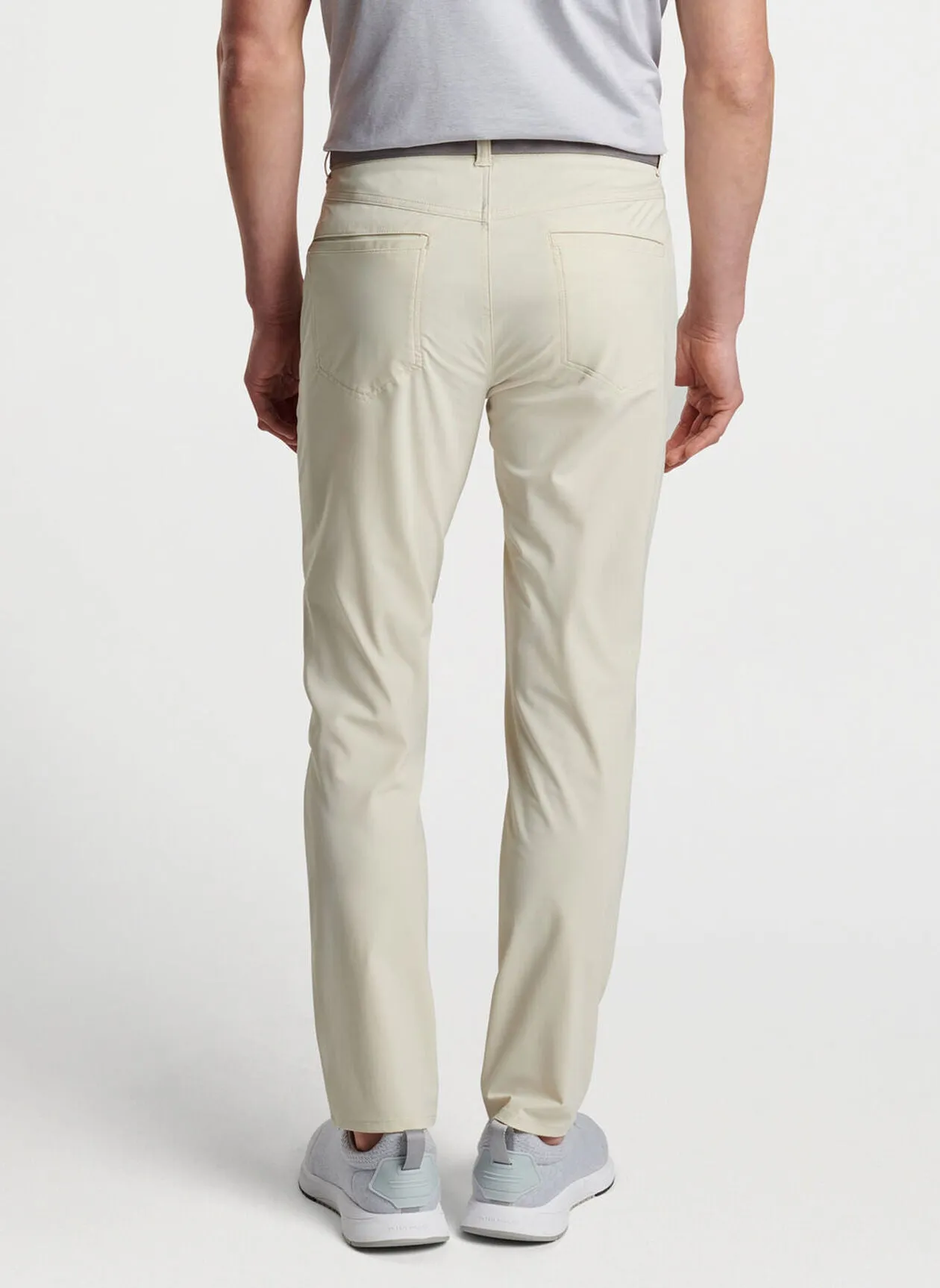 Peter Millar Mens Tailored Fit Bingham Performance Five-Pocket Trouser - BRITISH CREAM