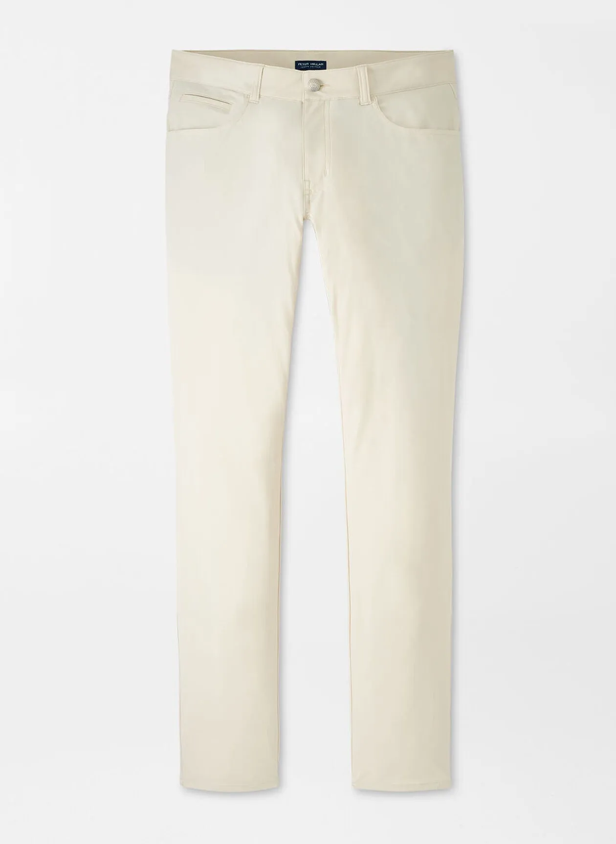Peter Millar Mens Tailored Fit Bingham Performance Five-Pocket Trouser - BRITISH CREAM