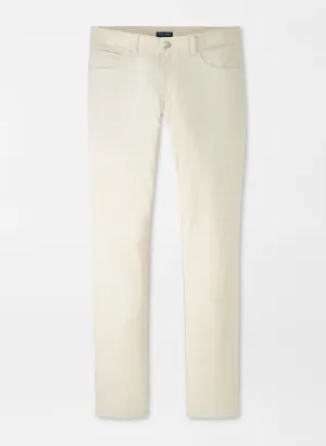 Peter Millar Mens Tailored Fit Bingham Performance Five-Pocket Trouser - BRITISH CREAM