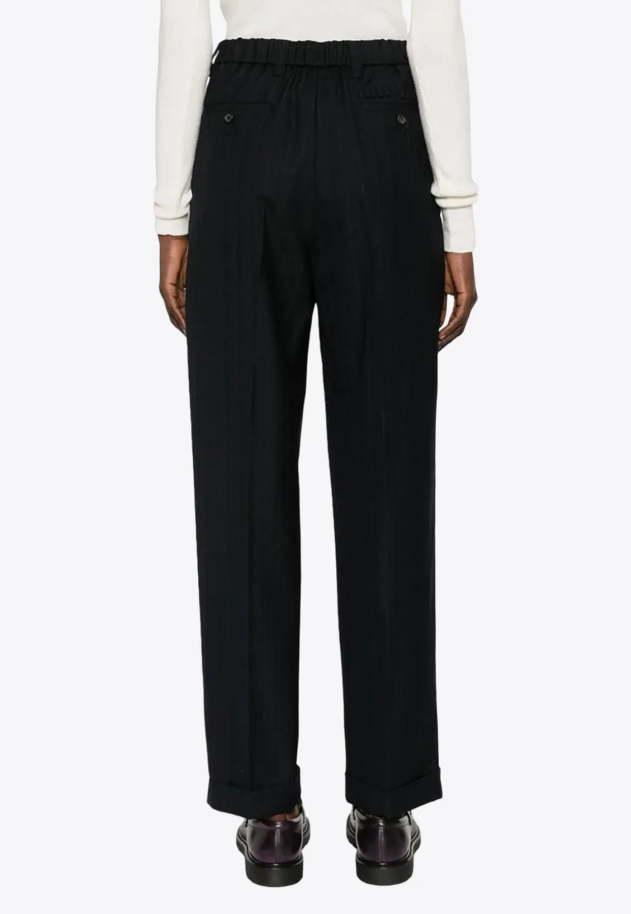 Pinstripe Tailored Pants