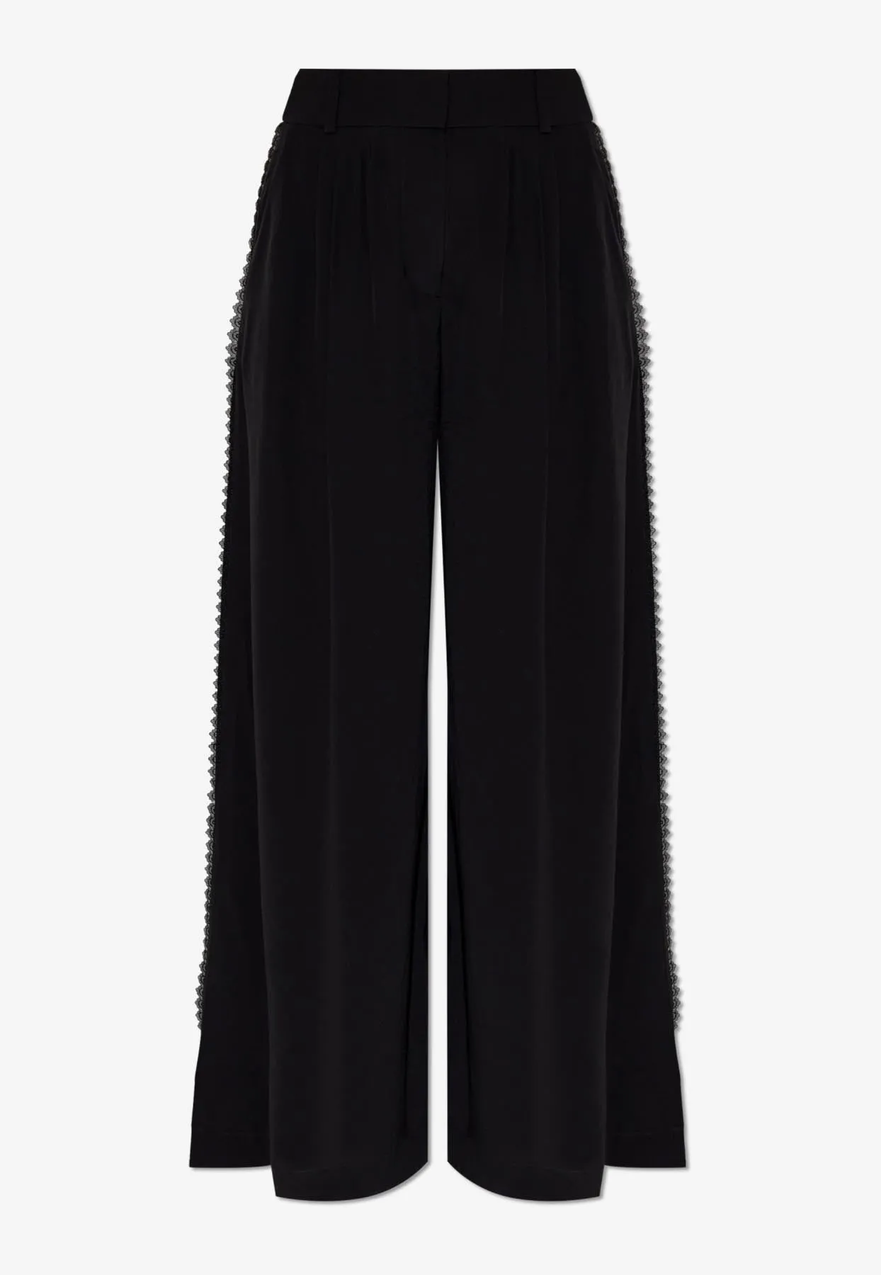 Pleat Front Wide-Leg Pants