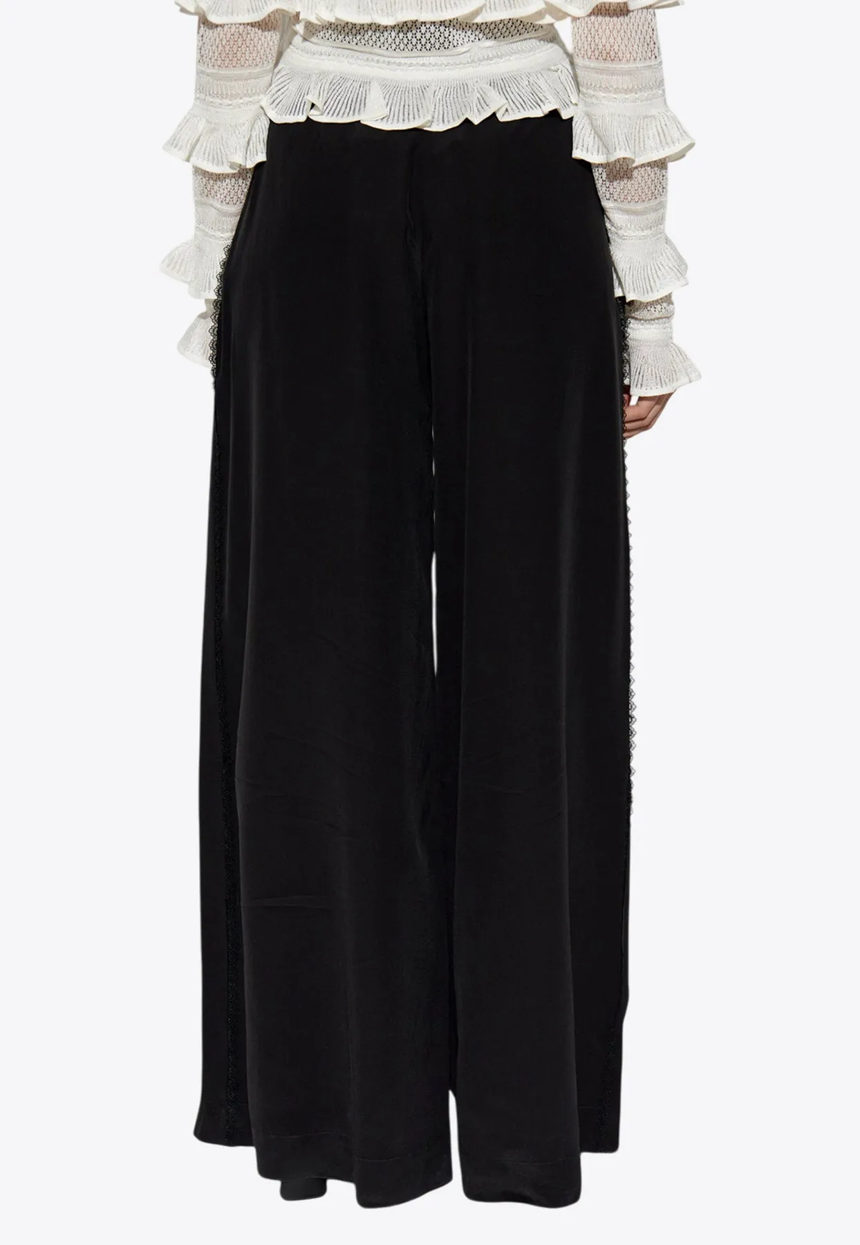Pleat Front Wide-Leg Pants