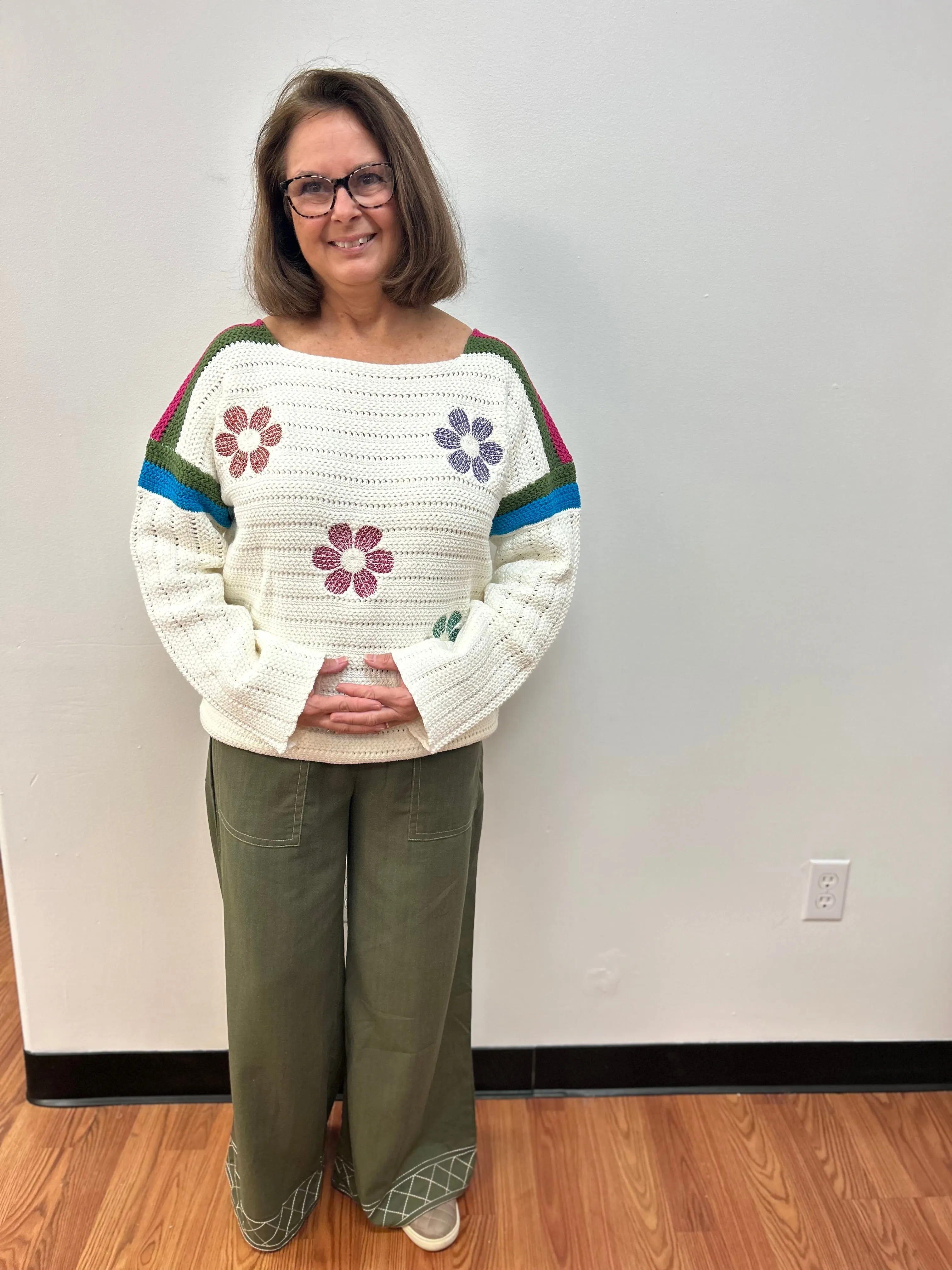 Pointelle Pullover