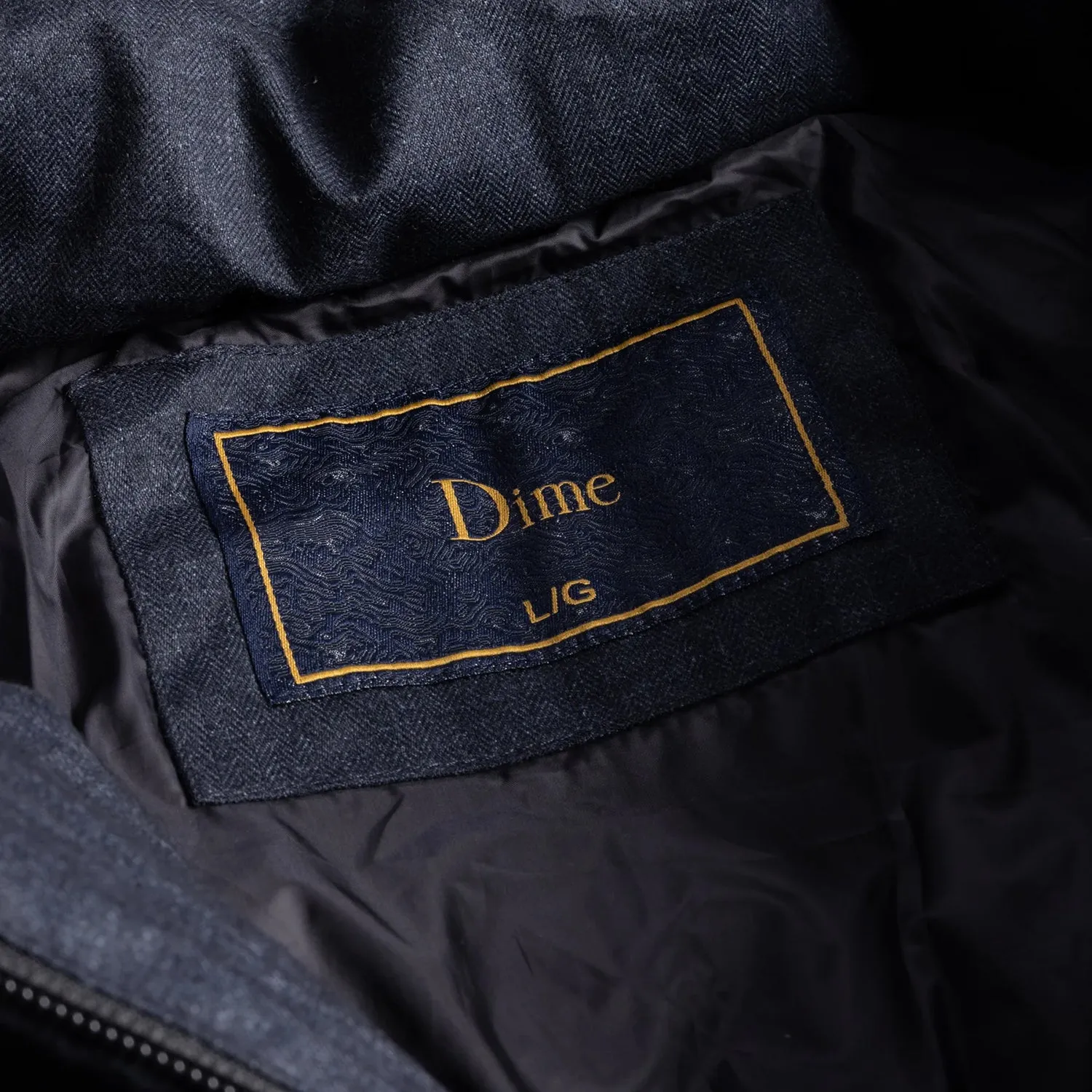 PREMIUM TWEED PUFFER / DARK GREY