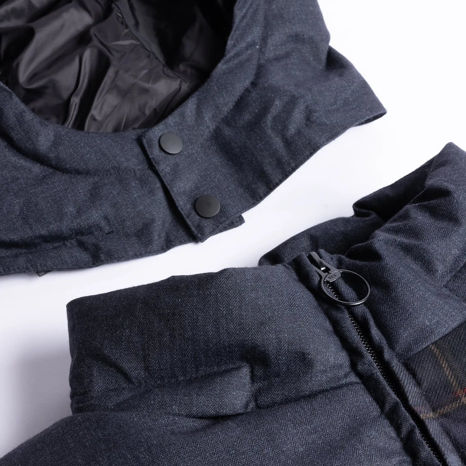 PREMIUM TWEED PUFFER / DARK GREY