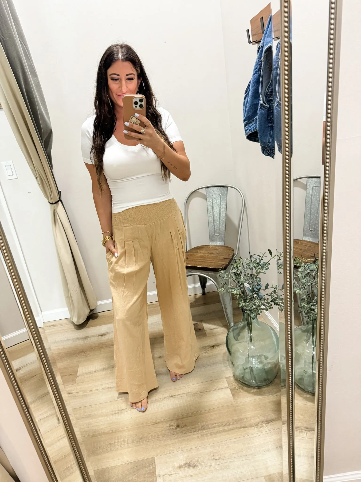 PREORDER Full Size Smocked Waist Wide Leg Pants 7 Colors