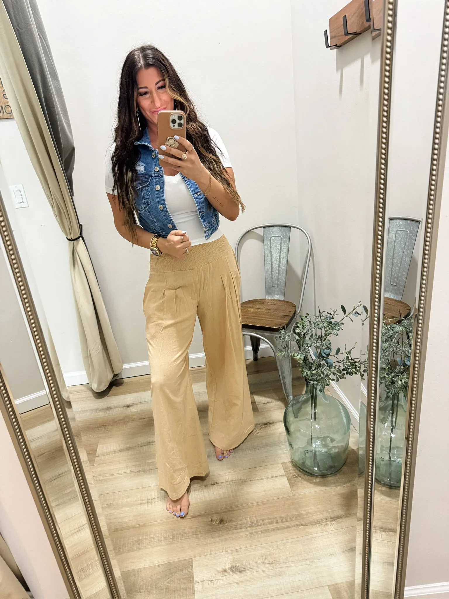 PREORDER Full Size Smocked Waist Wide Leg Pants 7 Colors