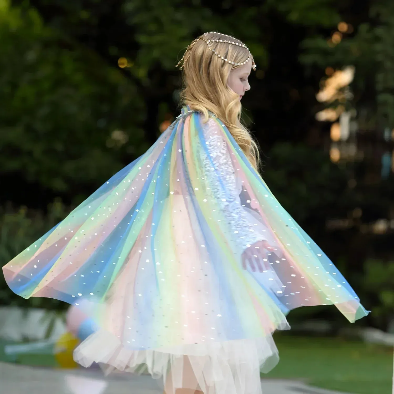 Princess Robe Rainbow Kids Princess Cloak For Girl Princess Cape Cloak Fairy Cape Cloak Anna  Clothes