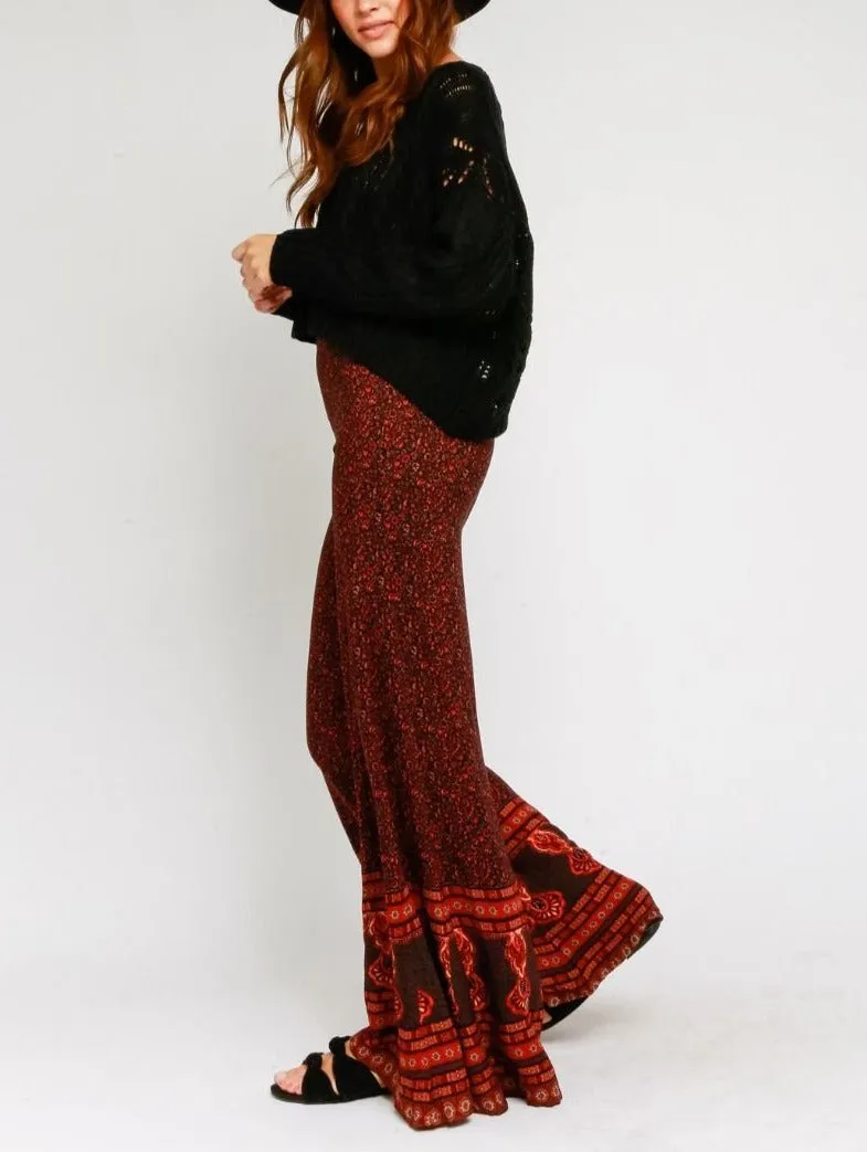 Print Wide Leg Pants
