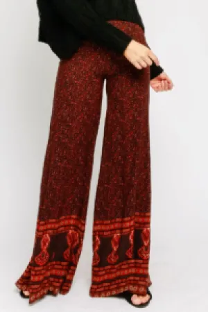 Print Wide Leg Pants