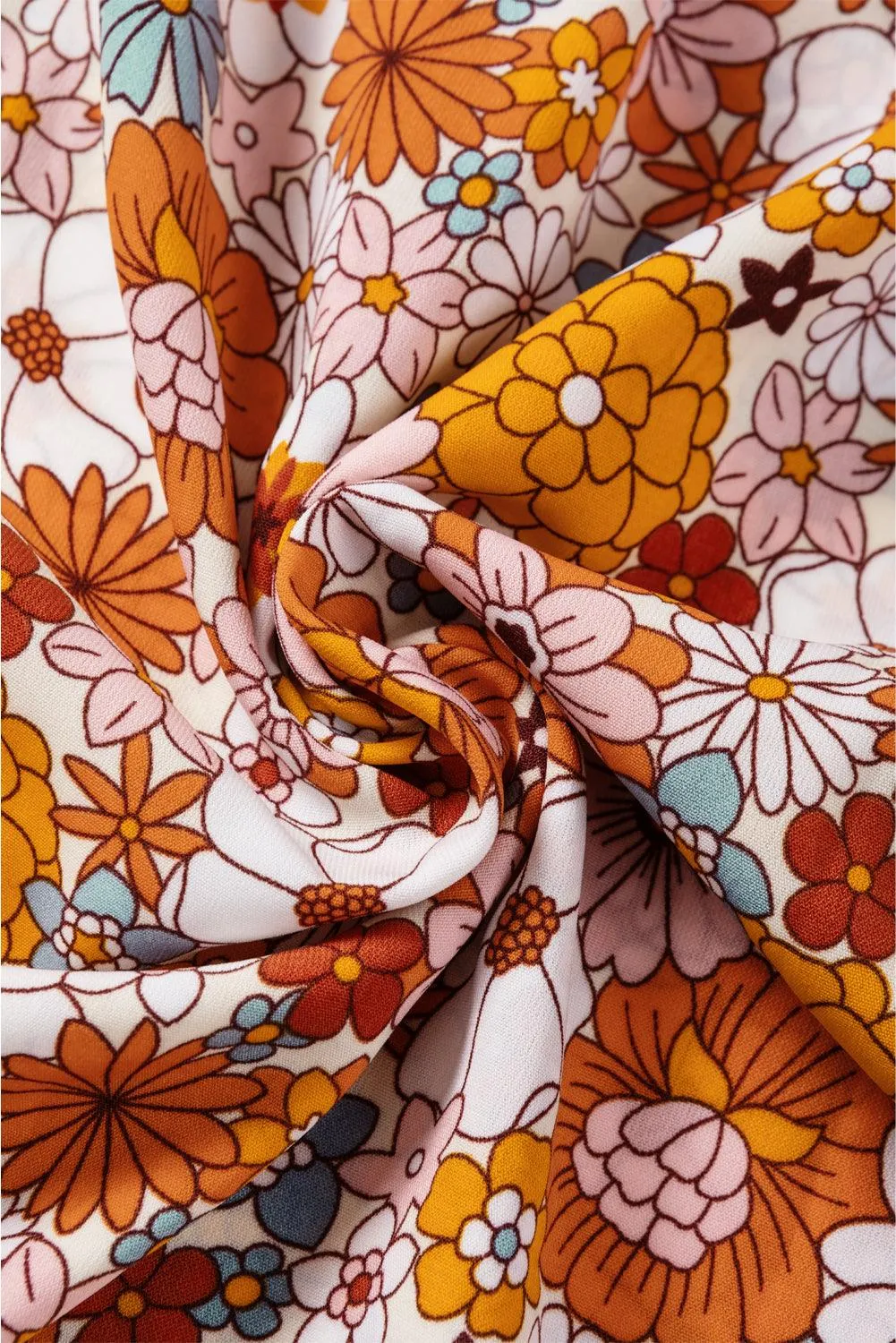 Printed Split Neck Pocket Shift Dress