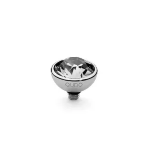 Qudo Bottone 10mm Silver Topper - Clear Crystal
