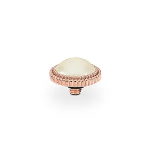 Qudo Fabero 10mm  Rose Gold Topper - Cream Pearl