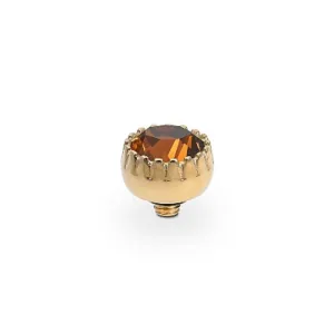 Qudo London 8mm Gold Topper - Smoked Topaz