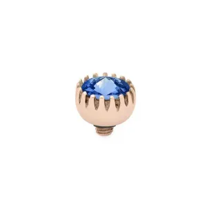 Qudo London 8mm Rose Gold Topper - Sapphire
