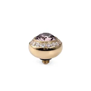 Qudo Tondo Deluxe 10mm Gold Topper - Light Amethyst