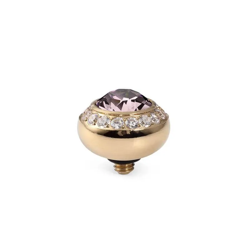 Qudo Tondo Deluxe 10mm Gold Topper - Light Amethyst